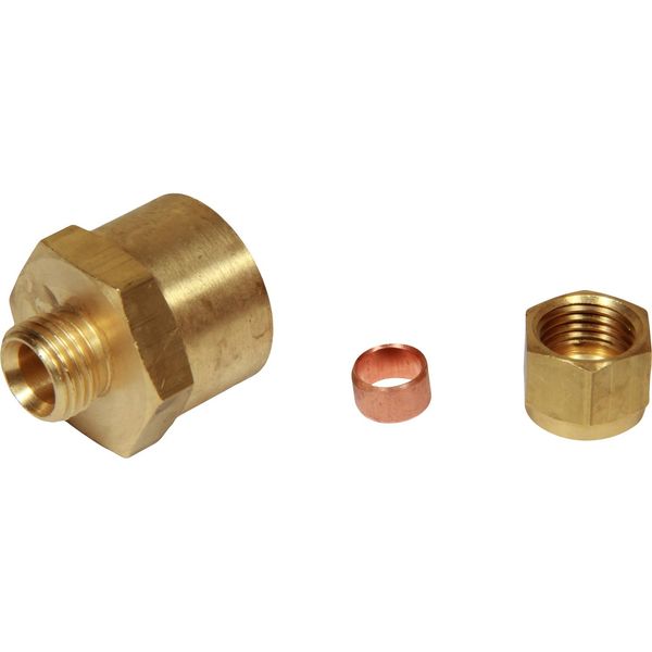 AG Brass Female Stud Coupling 5/16" - 1/2" BSP - PROTEUS MARINE STORE