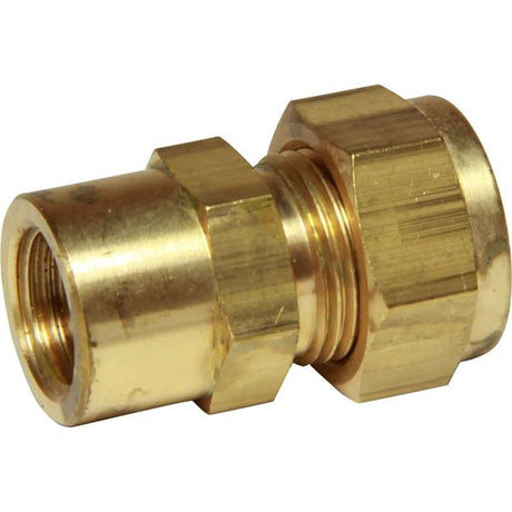 AG Brass Female Stud Coupling 3/8" - 1/4" BSP - PROTEUS MARINE STORE
