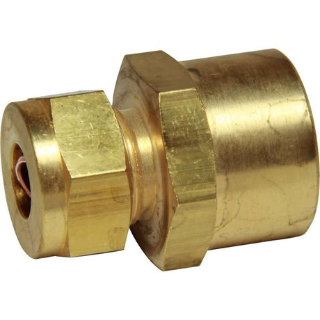 AG Brass Female Stud Coupling 3/8" - 1/2" BSP - PROTEUS MARINE STORE