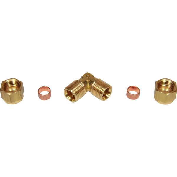 AG Brass Equal Elbow Coupling 5/16" x 5/16" - PROTEUS MARINE STORE