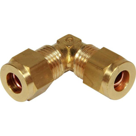 AG Brass Equal Elbow Coupling 5/16" x 5/16" - PROTEUS MARINE STORE
