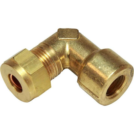 AG Brass Female Stud Elbow Coupling 3/8" x 1/4" BSP - PROTEUS MARINE STORE