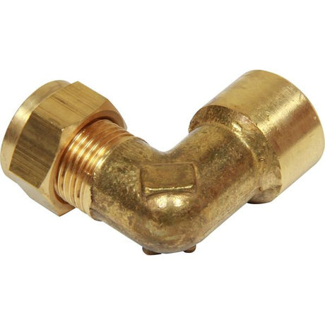 AG Brass Female Stud Elbow Coupling 3/8" x 3/8" BSP - PROTEUS MARINE STORE