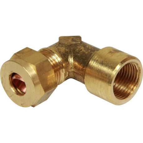 AG Brass Female Stud Elbow Coupling 3/8" x 3/8" BSP - PROTEUS MARINE STORE