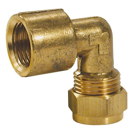 AG Brass Female Stud Elbow Coupling 5/16" x 3/8" BSP - PROTEUS MARINE STORE