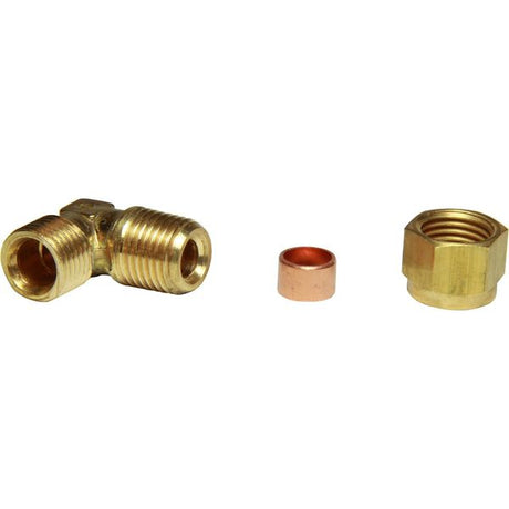 AG Brass Male Elbow Coupling 5/16" x 1/4" BSP Taper - PROTEUS MARINE STORE
