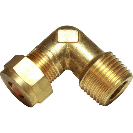 AG Brass Male Elbow Coupling 3/8" x 1/2" BSP Taper - PROTEUS MARINE STORE