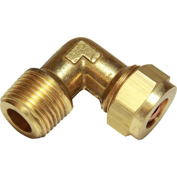 AG Brass Male Elbow Coupling 3/8" x 1/4" BSP Taper - PROTEUS MARINE STORE