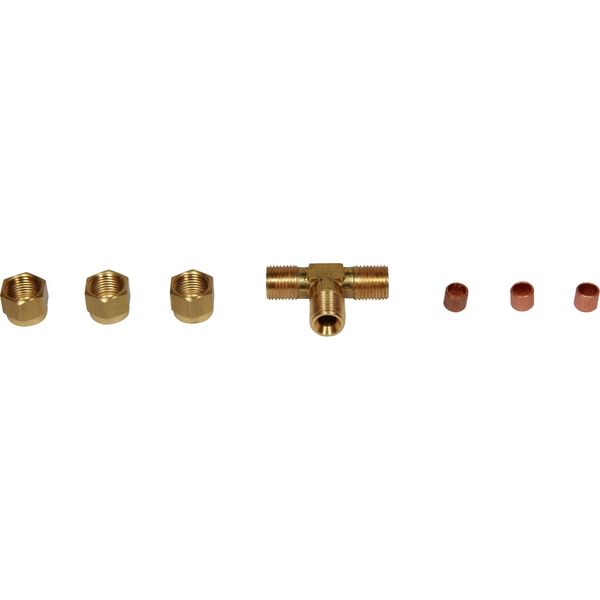 AG Brass Tee Coupling 3/16" x 3/16" x 3/16" - PROTEUS MARINE STORE