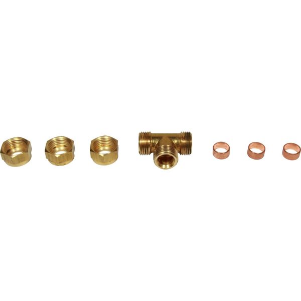 AG Brass Tee Coupling 1/2" x 1/2" x 1/2" - PROTEUS MARINE STORE