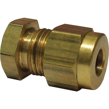 AG Brass Stop End Coupling 3/16 OD Tube - PROTEUS MARINE STORE
