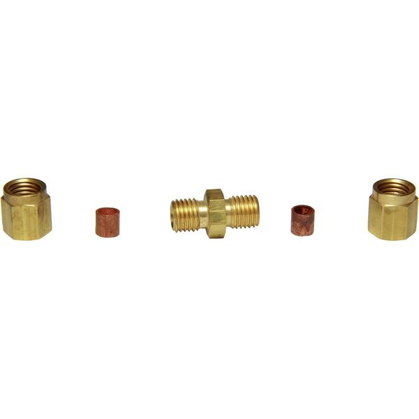 AG Brass Straight Coupling 4mm x 4mm - PROTEUS MARINE STORE