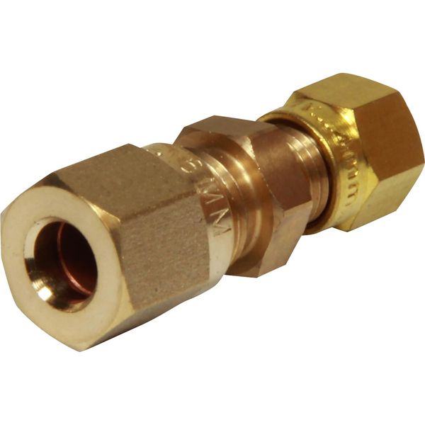 AG Brass Straight Coupling 6mm x 4mm - PROTEUS MARINE STORE