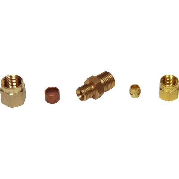 AG Brass Straight Coupling 6mm x 4mm - PROTEUS MARINE STORE