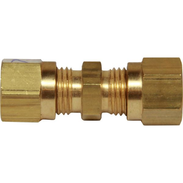 AG Brass Straight Coupling 6mm x 6mm - PROTEUS MARINE STORE