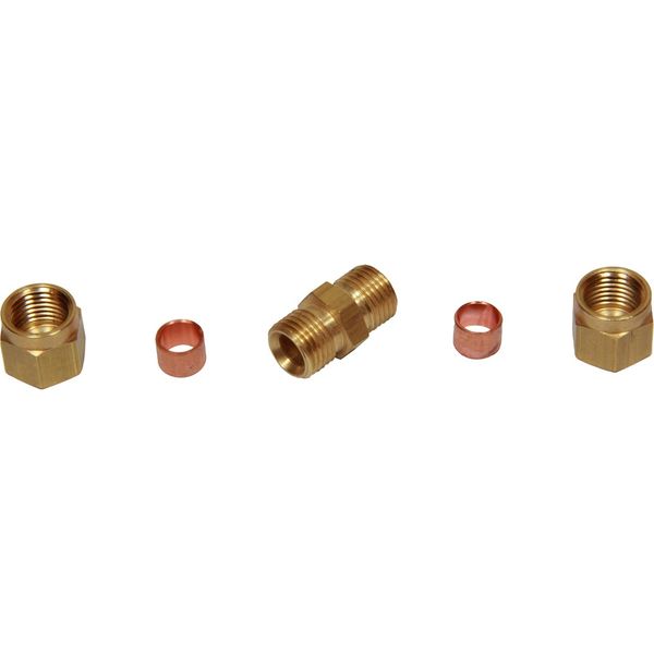 AG Brass Straight Coupling 6mm x 6mm - PROTEUS MARINE STORE