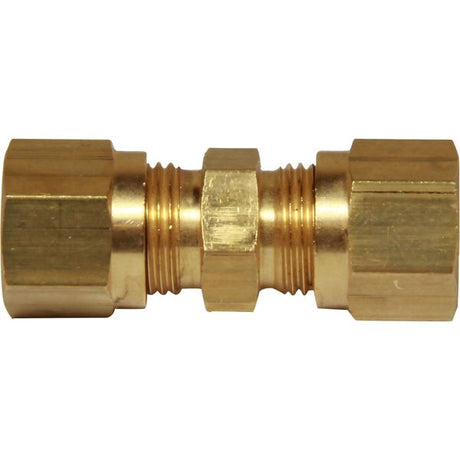 AG Brass Straight Coupling 8mm x 8mm - PROTEUS MARINE STORE