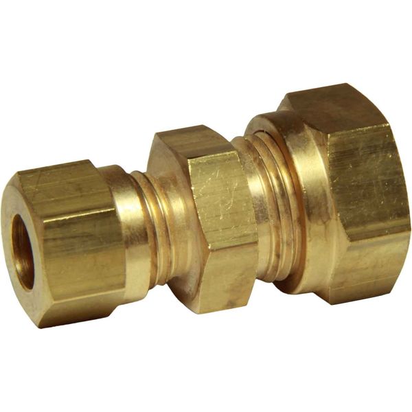 AG Brass Straight Coupling 10mm x 8mm - PROTEUS MARINE STORE