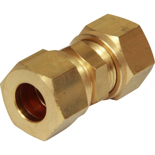 AG Brass Straight Coupling 12mm x 12mm - PROTEUS MARINE STORE