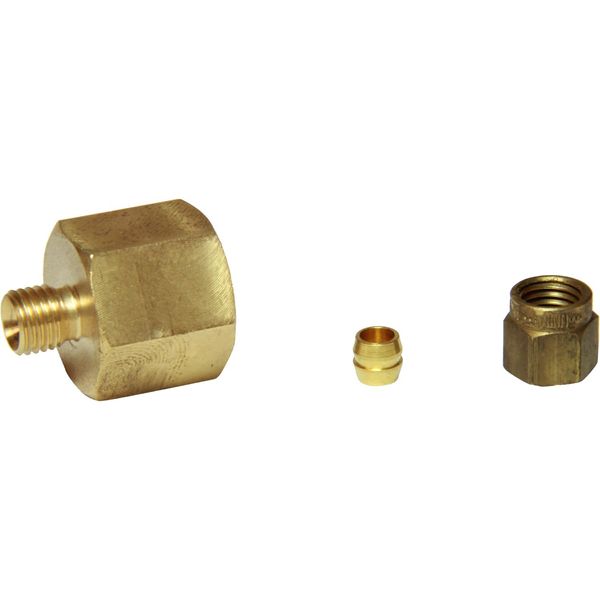 AG Brass Female Stud Coupling 4mm x 1/4" BSP - PROTEUS MARINE STORE