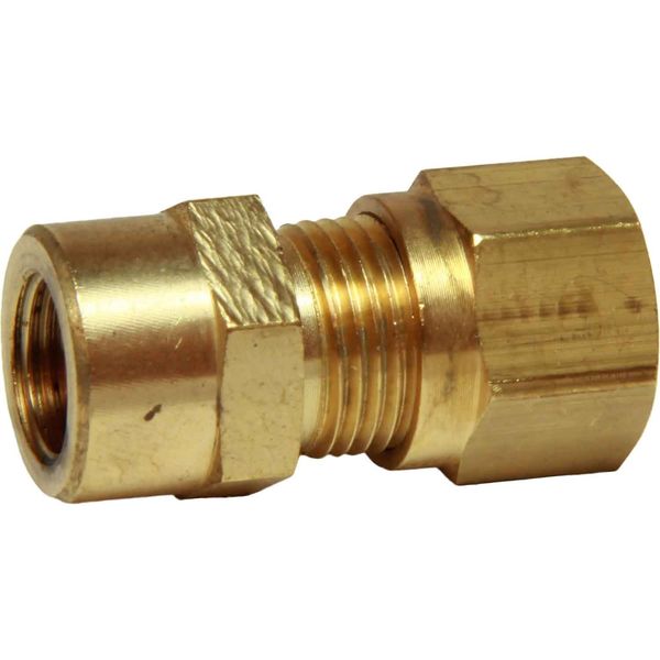 AG Brass Female Stud Coupling 6mm x 1/8" BSP - PROTEUS MARINE STORE