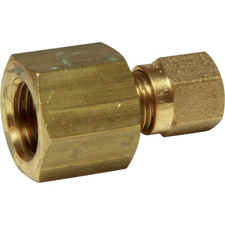 AG Brass Female Stud Coupling 6mm x 1/4" BSP - PROTEUS MARINE STORE
