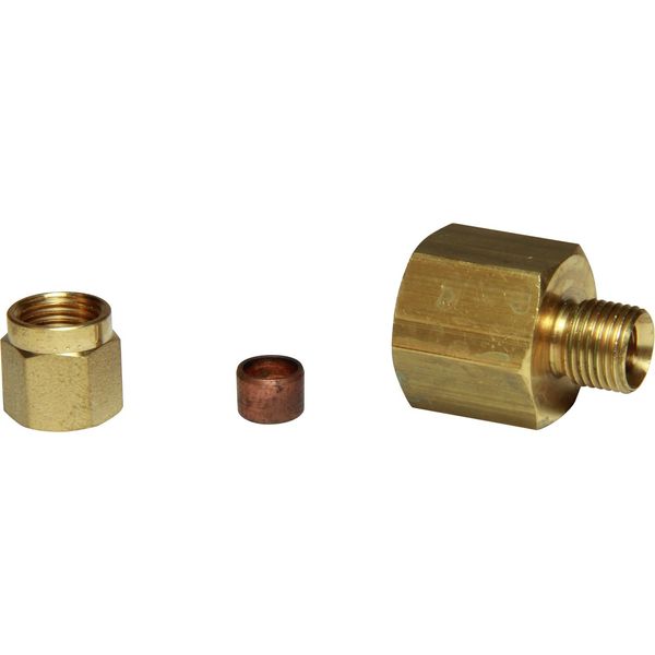 AG Brass Female Stud Coupling 6mm x 1/4" BSP - PROTEUS MARINE STORE