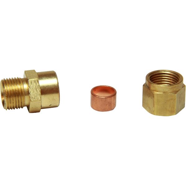 AG Brass Female Stud Coupling 8mm x 1/8" BSP - PROTEUS MARINE STORE