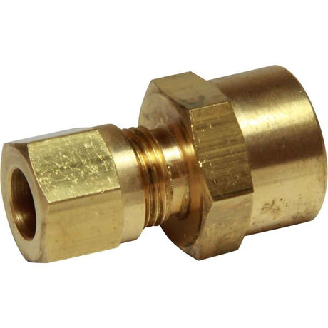 AG Brass Female Stud Coupling 8mm x 1/4" BSP - PROTEUS MARINE STORE