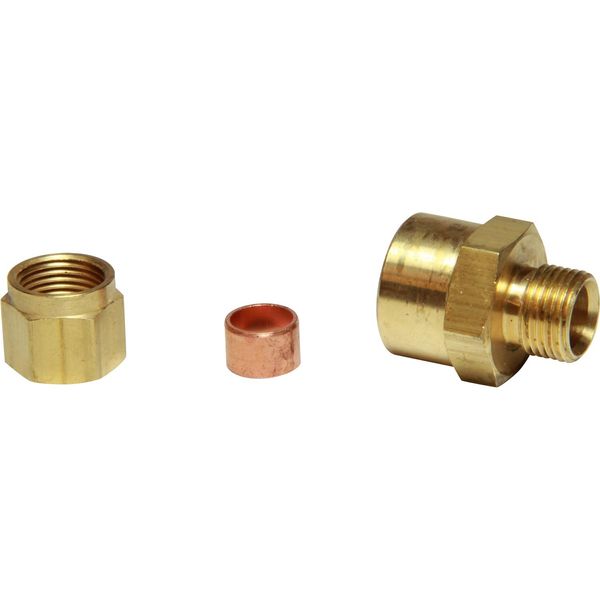 AG Brass Female Stud Coupling 8mm x 1/4" BSP - PROTEUS MARINE STORE