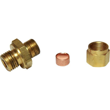 AG Brass Male Stud Coupling 8mm x 1/4" BSP - PROTEUS MARINE STORE