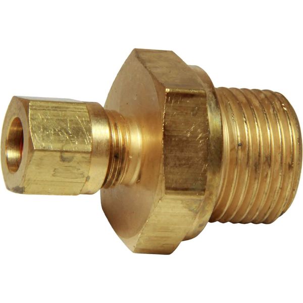 AG Brass Male Stud Coupling 8mm x 1/2" BSP - PROTEUS MARINE STORE