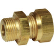 AG Brass Male Stud Coupling 12mm x 3/8" BSP - PROTEUS MARINE STORE