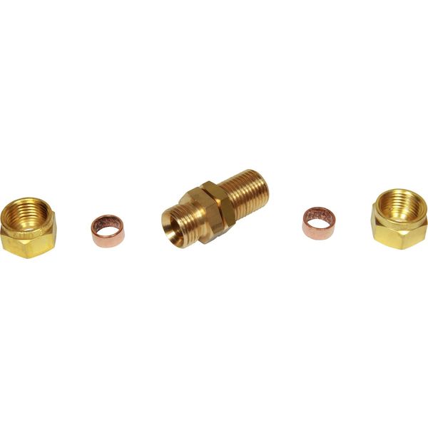 AG Brass Bulkhead Coupling 10mm Tube OD - PROTEUS MARINE STORE