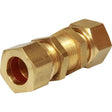 AG Brass Bulkhead Coupling 15mm Tube OD - PROTEUS MARINE STORE