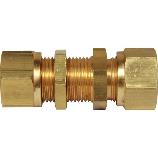 AG Brass Bulkhead Coupling 15mm Tube OD - PROTEUS MARINE STORE