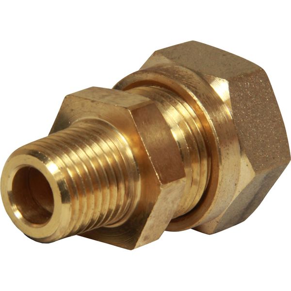 AG Brass Male Stud Coupling 12mm x 1/4" BSP Taper - PROTEUS MARINE STORE