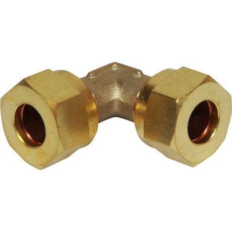AG Brass Equal Elbow Coupling 10 x 10mm - PROTEUS MARINE STORE