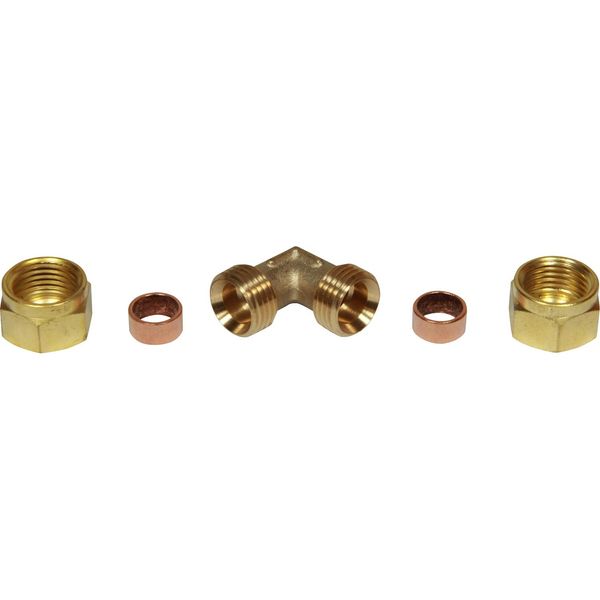 AG Brass Equal Elbow Coupling 10 x 10mm - PROTEUS MARINE STORE