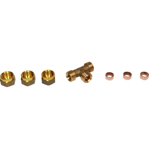 AG Brass Equal Tee Coupling 10 x 10 x 10mm - PROTEUS MARINE STORE