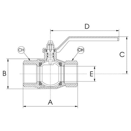 AG Lever Ball Valve with 3/8" BSP Female Ports - PROTEUS MARINE STORE