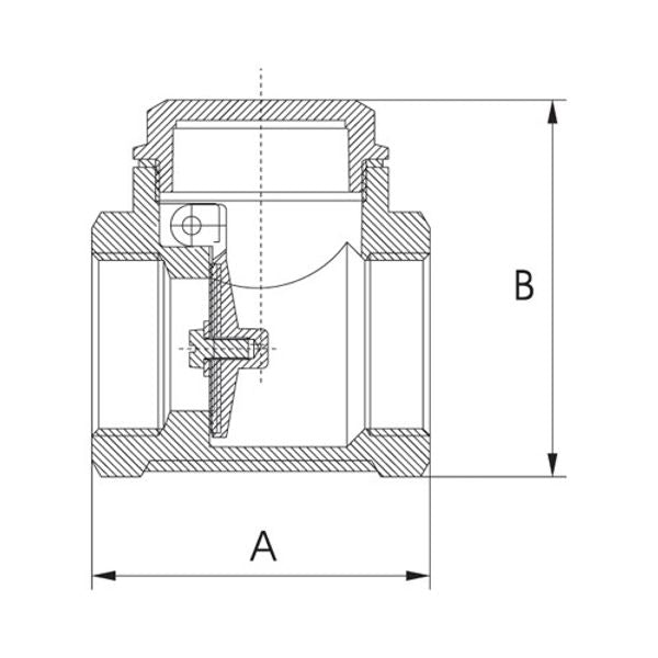 AG Swing Check Valve Brass 1-1/2" BSP Female - PROTEUS MARINE STORE