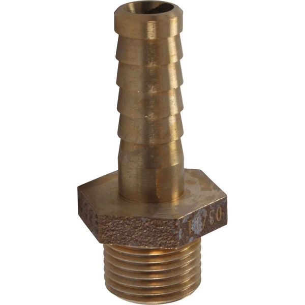 AG Connector Bronze 1/2" BSP - 1/2" Hose - PROTEUS MARINE STORE
