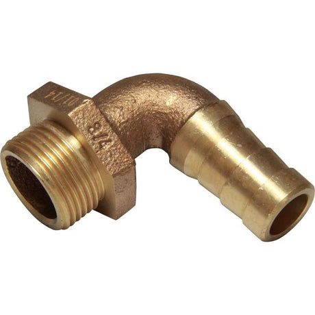 AG Right Angle Hose Connector Bronze 3/4" BSP - 3/4" Hose - PROTEUS MARINE STORE