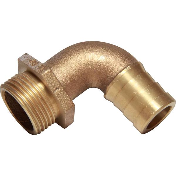 AG Right Angle Hose Connector Bronze 1" BSP - 1" Hose - PROTEUS MARINE STORE
