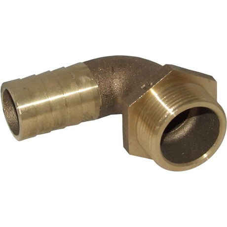 AG Right Angle Hose Connector Bronze 1-1/4" BSP - 1-1/4" Hose - PROTEUS MARINE STORE