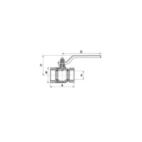 AG Lever Ball Valve PN50 1/2" BSP Female Ports - PROTEUS MARINE STORE