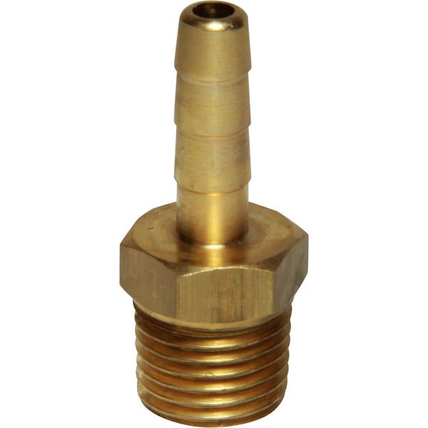 AG Brass Hose Connector 1/4" BSP Taper Male - 1/4" Hose - PROTEUS MARINE STORE