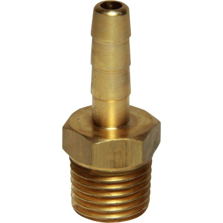 AG Brass Hose Connector 1/4" BSP Taper Male - 1/4" Hose - PROTEUS MARINE STORE