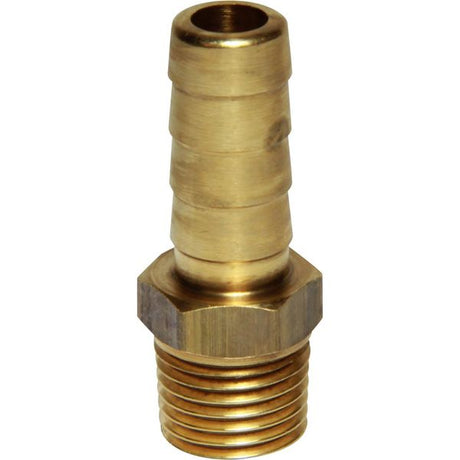 AG Brass Hose Connector 1/4" BSP Taper Male - 3/8" Hose - PROTEUS MARINE STORE